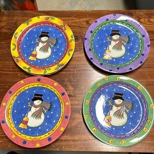 New in Box Sango,Sweet Shoppe Christmas Sue Zipkin Holiday Salad Plates Set of 4